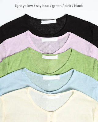 Henley Neck Tencel T-shirt