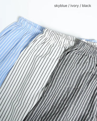 Striped linen ripple easy pants