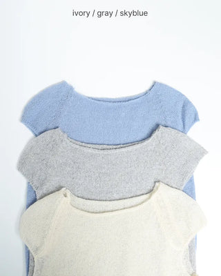 Simple summer short-sleeved knit