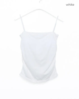 Side-gathered bra camisole