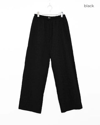 Embossed Flower Pants