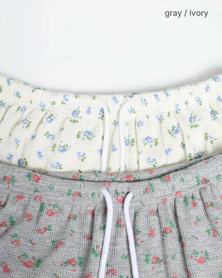 Waist String Flower Long Skirt