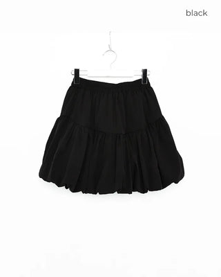 Elastic waist pumpkin mini skirt