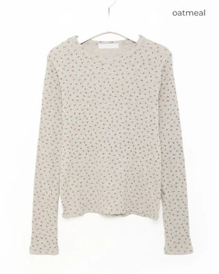 Floral waffle t-shirt
