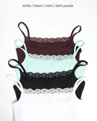 Lace-trimmed camisole