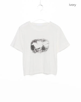 Horse & King Shadow Cropped Half T-Shirt