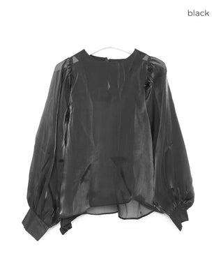 Puff-sleeve blouse
