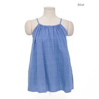 Checked Shirred Camisole