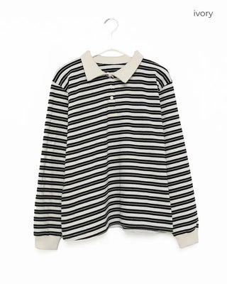 Striped Rugby Polo Shirt