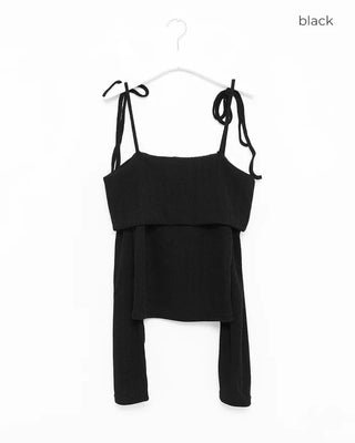 Ribbon Off-Shoulder Knit