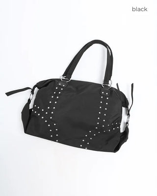 Stud Point Nylon Shoulder Bag