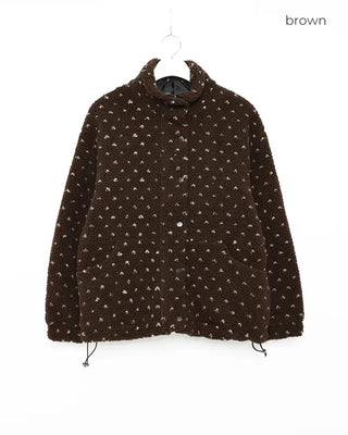 Polka dot fleece jacket