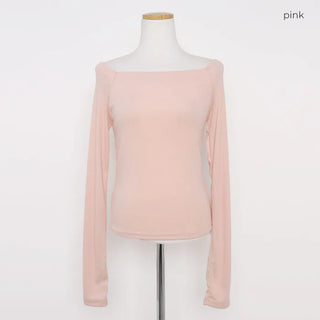 Slim-fit off-shoulder t-shirt