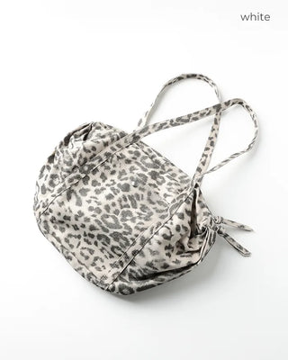 Leopard print shoulder bag