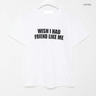 Lettering Half-Crop Half-Sleeve T-Shirt