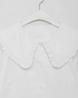 Big collar frill blouse