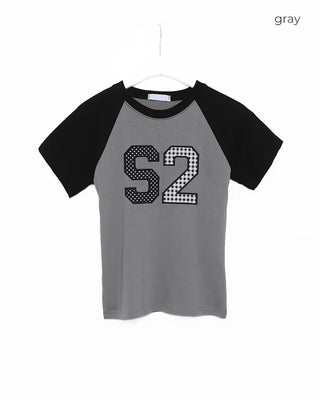 Color Block Number T-Shirt