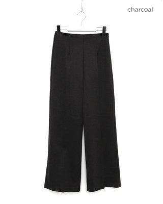 Brushed wide-fit slacks