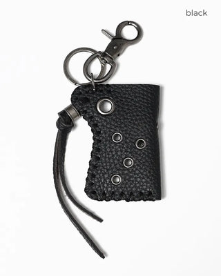 Eyelet Leather Lighter Case Keychain