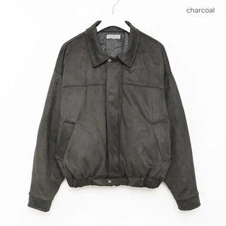 Stitched suede jacket