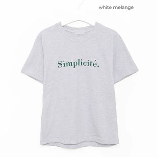 Simple lettering short-sleeved T-shirt