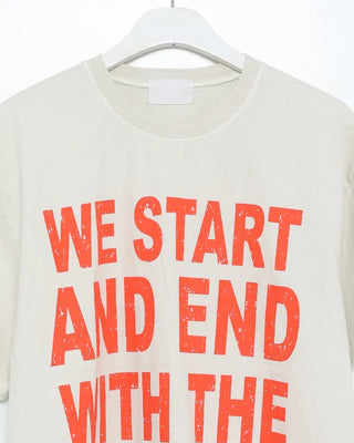 (Unisex) Pigment Wash Half T-Shirt