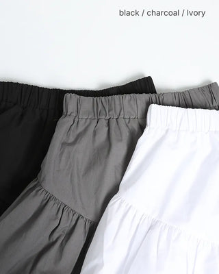 Asymmetrical ruffled midi skirt