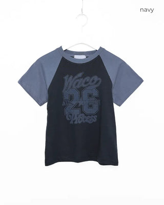 26 Print Raglan Half T-Shirt