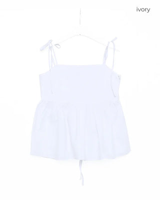 Shoulder ribbon camisole blouse
