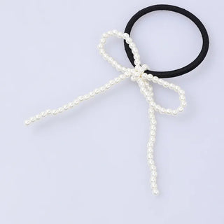 Pearl ribbon hair tie