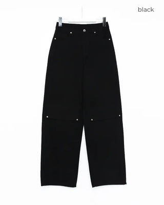 Cargo wide cotton pants