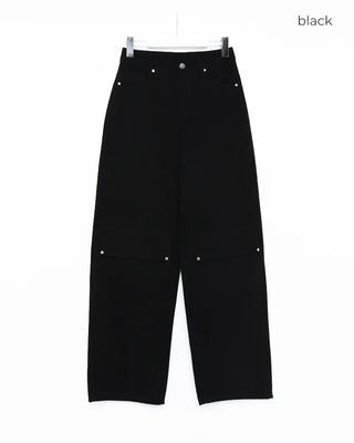 Cargo wide cotton pants