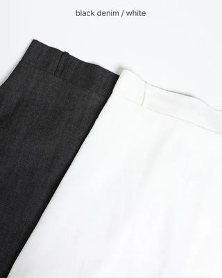 Simple linen maxi skirt with elastic waistband