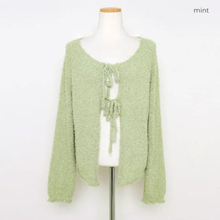 Boucle Double Ribbon Cardigan