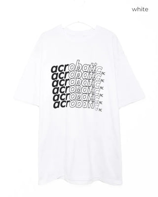 Acrobatic Lettering Half-Sleeve T-Shirt