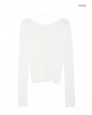 Lace see-through T-shirt