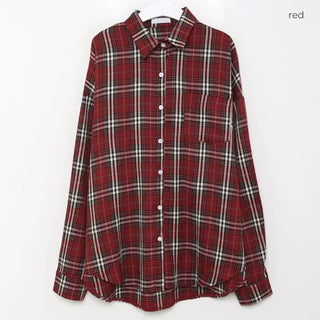 Oversized check shirt