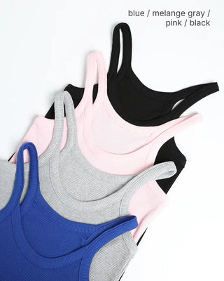 2-way U-neck ribbed camisole
