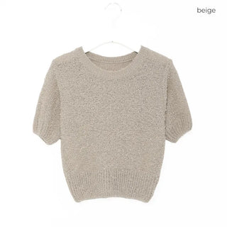 Soft half-sleeve knit