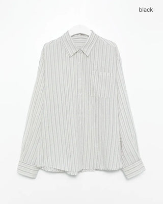 Striped loose-fit shirt