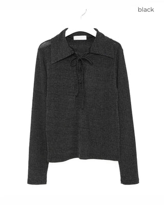 Eyelet color T-shirt