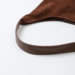 Suede shoulder bag