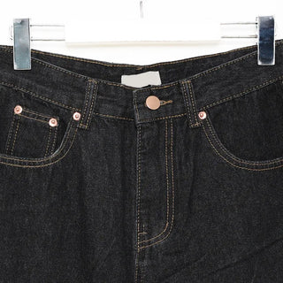 Patchwork cargo denim