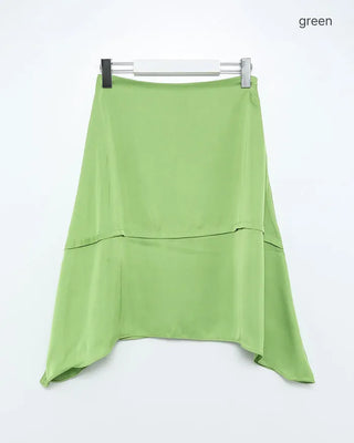 Satin midi skirt