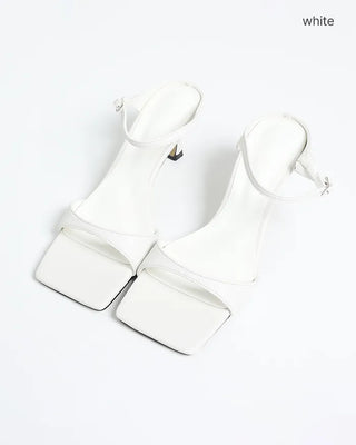 Square-line high heels