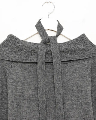 Wrap-off shoulder knit