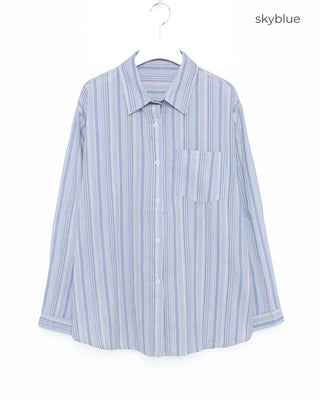Striped Point Oversized Shirt