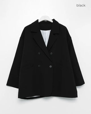 Double-breasted half jacket
