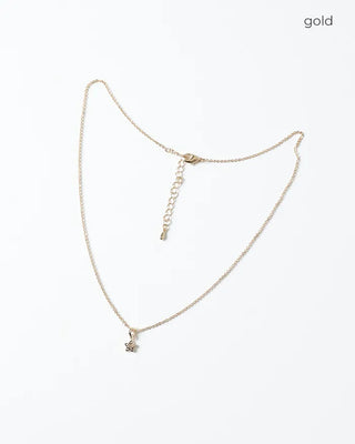 Flower Cubic Ball Chain Necklace