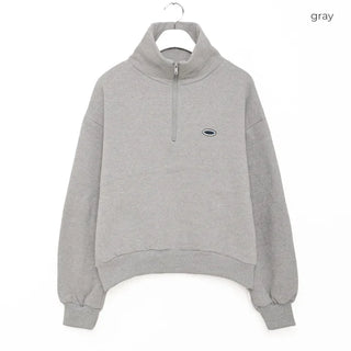 Colored half-zip sweatshirt